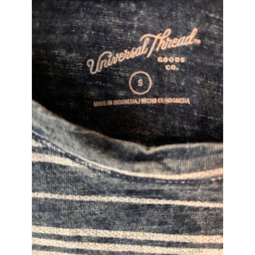 Universal Thread Goods Co Striped Tank Top Womens Small Navy Sleeveless Chest Po